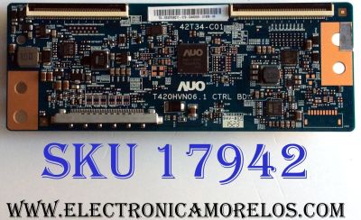 T-CON / LYNX 55.39T06.C11 / T420HVN06.1 / 5539T06C11 / PANEL V390HJ1-LE1 REV.C1 / MODELO 39"