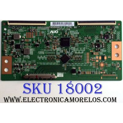 T-CON / LG 5565T37C12 / T650HVN12.2 / 65T37-C09 / 55.65T37.C12 / PANEL TPT650HA-HVN12.U REV:S500A / MODELOS 65LF5700-UA / 65LF5700-UA.CUSDLH
