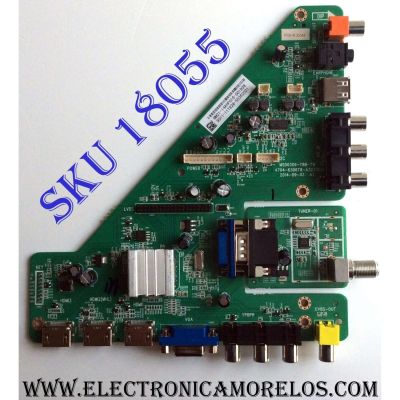 MAIN PARA TV SCEPTRE / NUMERO DE PARTE 9011-11T828 / MSD6306-T8B-TW / 4704-6306T8-A3233K01 / 9011-11T828-55362011 / 9011-11T828-55362021 / PANEL V500HJ1-ME1 / MODELO E505BV