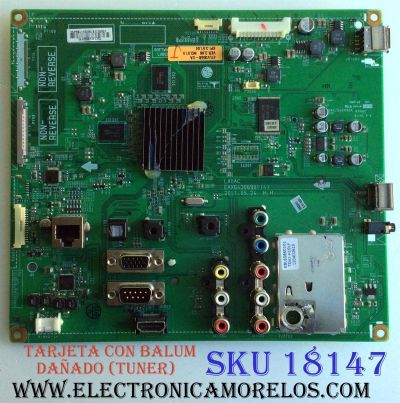 MAIN / LG 61716901 / EAX64306901 (4) / EAX64306901 / MODELOS 47LV355B-UA / 47LV355B / TARJETA CON BALUM DAÑADO (TUNER)