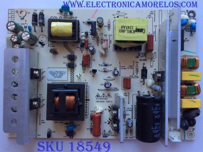 FUENTE DE PODER / KW-LCP418001A / E150742 / PANEL LC370WXN-SBD1 / MODELO 37"	