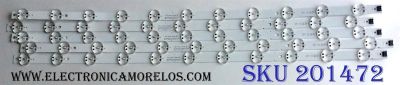 KIT DE LED´S PARA TV (5 PIEZAS) / LG EAV63992102 / EAV63992101 / SSC_Trident_75UK65_S / SSC_75UK62&amp;65_11LED_SVL750A24_REV1.0_171201 / NC750DQE-AAGR1 / MODELOS 75UK6190PUB / 75UK6570PUB