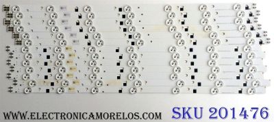 KIT DE LED´S PARA TV (13 PIEZAS) / SAMSUNG 20125VS55 3228 RIGHT07 REV.1.6 120718 ( 7 PIEZAS ) / 20125VS55 3228 LEFT07 REV.1.6 120718 ( 6 PIEZAS ) / PANEL´S DF550CGA-B1 / T550HVF03.1 / MODELO UN55FH6003FXZA AH01