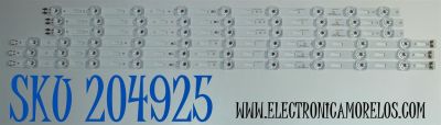 KIT DE LEDS ORIGINAL PARA TV SAMSUNG 6 PIEZAS / NUMERO DE PARTE BN96-58291A / BN96-58289A / LM41-01151A / LM41-01152A / L1_DU7K_F5_CFM_R9(1) / L1_DU7K_F5_CFM_L10(1) / 58291A / 58289A / PANEL CY-BD065HGSV5H / DISPLAY JR645R3HD1K / MODELOUN65DU7200BXZA UG06