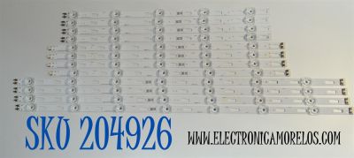 KIT DE LEDS ORIGINAL PARA TV SAMSUNG 12 PIEZAS / NUMERO DE PARTE BN96-58296A / BN96-58295A / BN96-58294A / JL.D750H1330-408AR-M_V09 7.0 / JL.D750H1330-408AL-M_V09 7.0 / PANEL CY-BD075HGHV2H / DISPLAY ST7461D03-4 V2.1 / MODELO UN75DU7200BXZA CB05
