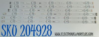 KIT DE LEDS ORIGINAL PARA TV SAMSUNG 6 PIEZAS / NUMERO DE PARTE BN96-50320A / BN96-50319A / 43RR00 / 43RL00 / 50320A / 50319A / MODELO UN43TU8000FXZA