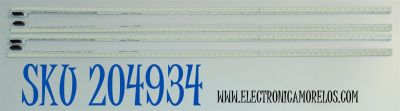 KIT DE LEDS ORIGINAL PARA TV LG 4 PIEZAS / NUMERO DE PARTE SSC_Y23_75UR90_BOE_66LED / SSC_Y23_75UR90_BOE_66LED_A BAR_REV03_220517 / SSC_Y23_75UR90_BOE_66LED_B BAR_REV03_220517 / PANEL NC750EQG-ABMH1 / DISPLAY HV750QUB-F9E / MODELO 75UR9000PUA.BUSFLKR