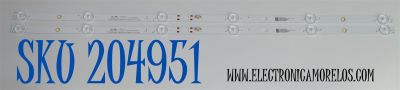 KIT DE LEDS ORIGINAL PARA TV VIZIO 2 PIEZAS / NUMERO DE PARTE 30332006009D / LED32D06-ZC62AG-04D / 240710BB08 / 32000M23 / DISPLAY V320BJ9-Q01 REV.C1 / MODELO VHD32M-0810 / VHD32M-0810 LMC1U1LA