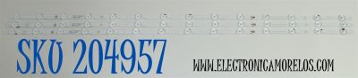 KIT DE LEDS ORIGINAL PARA TV VIZIO 3 PIEZAS / NUMERO DE PARTE GJVIZI0433X14VS33-1 / LB-GM3030-GJVIZI0433X14VS33-1-S / GJVIZIO433X14VS33-1 / 210BZ14D0A334BHC0X / PANEL TPT430WR-QVN03.U / DISPLAY T430QVN03.T / MODELO VQD43M-0801 / VQD43M-0801 LTPWV5JB