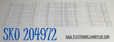 KIT DE LEDS ORIGINAL PARA TV VIZIO 16 PIEZAS / NUMERO DE PARTE 303HX860005D / HFSX86D08-ZC42AG-04D / 70401-01862 / 240324DC02 / HX860M02 / DISPLAY HF860QUB-F20 / MODELO V4K86C-0804 / V4K86C-0804 LBV1U3JA