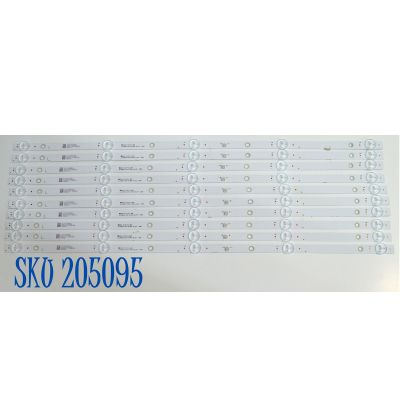 KIT DE LEDS ORIGINAL PARA TV HYUNDAI 10 PIEZAS / NUMERO DE PARTE JL.D58051330-032AS-M / JL.D58051330-032AS-M_V01 / 58N1 / 1110-4000411 / 230101021840 / PANEL HK580WLEDM-JH05A / DISPLAY PT580GT02-1 VER.1.1 / MODELO HYLED5806A4KM