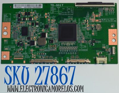 T-CON ORIGINAL PARA TV SONY / NUMERO DE PARTE 34291100F929 / TD-0017 / ST7461D04-B / 34291100F92911TTNE / PANEL YDFO075MNS11 / DISPLAY ST7461D04-B V2.2 / MODELO K-75XR50C / K75XR50C