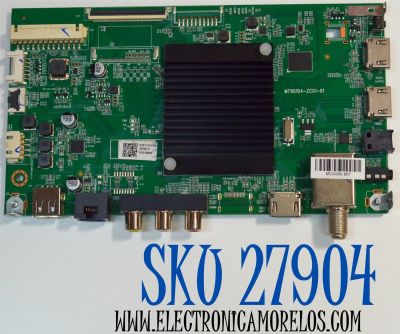 MAIN ORIGINAL PARA TV ONN ROKU 4K UHD HDR / NUMERO DE PARTE 515C90104M18 / MT90104-ZC01-01 / M18/7726-03551 / 2010136053 / M24086-MT / DISPLAY HV750QUB-F91 REV.2.0 / MODELO 100044717 75"