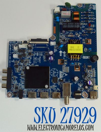 MAIN FUENTE COMBO ORIGINAL PARA TV ONN ROKU HD / NUMERO PARTE MB-M9011-P-CL-0001 / CQC15001121816 / B3N51PK M011954 / 950105118N25047-CH / PANEL CY320Y20-G5 / DISPLAY V320BJ8-Q01 REV.C1 / MODELO 100012589 32"