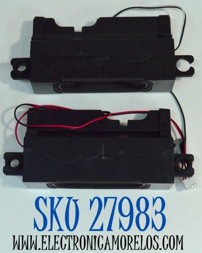 KIT DE BOCINAS ORIGINAL PARA TV VIZIO 2 PIEZAS / NUMERO DE PARTE 1032056 / 1020570 / VT1032056 / VT 1020570 / B439 / B439-BA010 / B439-BA000 / MODELO M55Q6-L4 / M55Q6-L4 LBVFN8KB