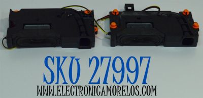KIT DE BOCINAS ORIGINAL PARA TV SAMSUNG 2 PIEZAS / NUMERO DE PARTE BN96-58391A / BN63-21112AX001 / BN63-21110AX001 / BN63-21109X001 / BN63-21111AX001 / 43DU7000 / C13M09SV31 / MODELO UN43DU7200BXZA / UN43DU7200BXZA XB01