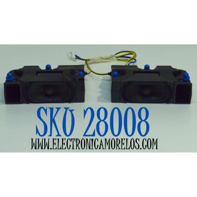 KIT DE BOCINAS ORIGINAL PARA TV SAMSUNG 2 PIEZAS / NUMERO DE PARTE BN96-60625B / HSN22R-BK00749 / 65U8000F / BN63-21524X002 / BN63-21525X002 / BN63-21523X002 / BN63-21522X002 / MODELO UN65U8000FDXZA / UN65U8000FDXZA UB07