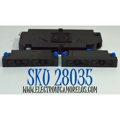 KIT DE BOCINAS ORIGINAL PARA TV HISENSE 3 PIEZAS / NUMERO DE PARTE VIT30190 / VIT160310 / 241226W 3 / JIEFU / MODELO 100U70N