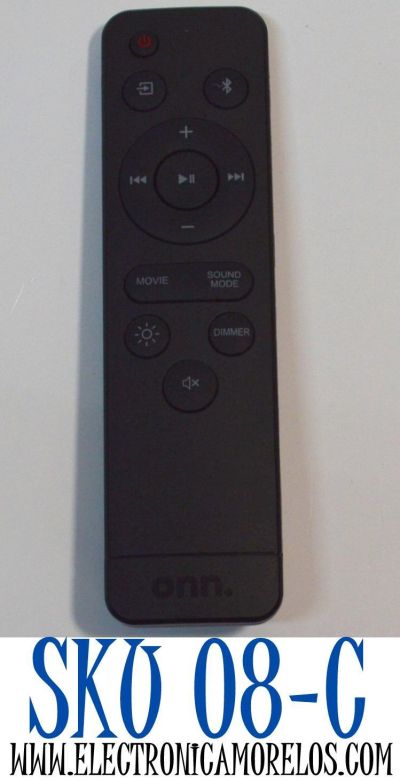 CONTROL REMOTO ORIGINAL PARA BARRA DE SONIDO ONN / NUMERO DE PARTE MDK-X5 / 100075108 / 100043851 / 100019624 / 100020788 / 100024201 / 100043839 / 100069413