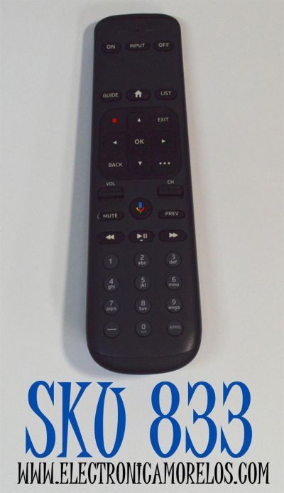 CONTROL REMOTO ORIGINAL POR VOZ GEMINI DE SEGUNDA GENERACION PARA DIRECTV STREAM Y  AT&amp;T TV/ COMPATIBLE CON LOS RECEPTORES AT&amp;T TV NOW OSPREY/ DECODIFICADORES DIRECTV STREAM BOX / NUMERO DE PARTE 2AGOFRC377C / RC82V/ MODELO C71KW-200 / C71KW-400