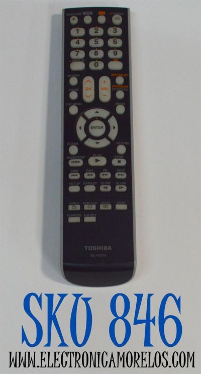 CONTROL REMOTO ORIGINAL PARA DVD/VCR / TV / TOSHIBA/ NUMERO DE PARTE SE-R0169 / 0502058 / 076D0KQ010 / P4142-2 / MODELO DVR5SR / SD-5980 / SD-5980SU / SD-V291 / SD-291U / SDK220