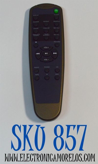 CONTROL REMOTO ORIGINAL INNOVATIVE TECHNOLOGY MULTIFUNCION PARA UN REPRODUCTOR DE DISCOS BLUETOOTH VICTROLA / NUMERO DE PARTE IVTS-750BRC / RC35F / VTA-750BRC / VTA-750B / ITVS-750RC / COMPATIBLE CON EL SISTEMA STEREO/TOCADISCOS VICTROLA