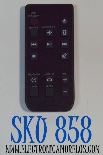 CONTROL REMOTO ORIGINAL PARA VARIOS SISTEMAS DE AUDIO Y BARRAS DE SONIDO INCLUYENDO MODELOS DE MARCAS COMO ONN / RCA / BLACKWEB / NUMERO DE PARTE  100008725 / BWA17AA005 / RTS7010B / RTS7116S / CON CONECTIVIDAD BLUETOOTH / USB