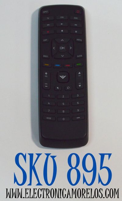 CONTROL REMOTO ORIGINAL VIZIO PERMITE CONTROLAR MULTIPLES DISPOSITIVOS COMO TELEVISORES / REPRODUCTORES DVD/BLU-RAY / DECODIFICADORES CABLE/SATELITE / SISTEMAS DE CINE EN CASA / NUMERO DE PARTE XRU110 / 0980-0306-0990
