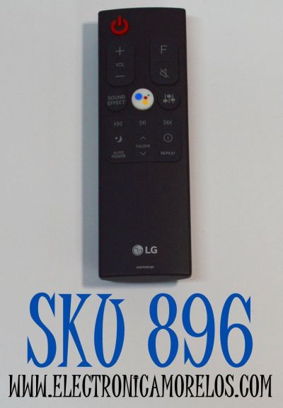 CONTROL REMOTO ORIGINAL LG PARA BARRAS DE SONIDO / NUMERO DE PARTE AKB75595381 / AKB75595351 / AKB75595301 / COMANDO DE VOZ / B714 MA6 / MODELO SL10Y / SL8G / SL9Y / SN8YG / SN9YG / SN10YG / SN11RG / SK6 / SK6Y / SK8Y / SK9Y / SK10 / SLM4R