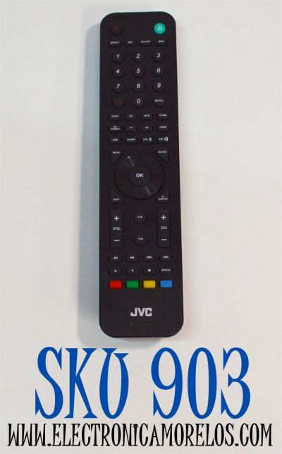CONTROL REMOTO ORIGINAL PARA TV JVC / NUMERO DE PARTE RM-C3017 / KT1157-HH /RM-C1240 / RM-C1243 / 504Q1910106/ WS-3608 / MODELO LT-55EM75 / LT-43EM75 / LT-19EM-74 / LT-48EM75 / LT-49EM75 / LT-42EM74 / LT-29EM75 / LT-55UE76/LT-32EM75 /LT-40E71 / LT-24EM74