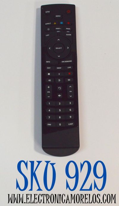 CONTROL REMOTO ORIGINAL PARA DVR COMPATIBLE CON LOS DECODIFICADORES DE CABLE ALTICE / OPTIMUM / CABLEVISION / NUMERO DE PARTE T4HU1701 / T4HU1701/46K / SF426 / URC-2464B00 / URC-2464BC0-R / T4HIU2101/47K / T4HU1616/47K