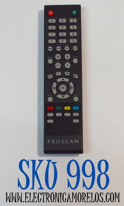 CONTROL REMOTO ORIGINAL PARA TV PROSCAN / NUMERO DE PARTE 84504503B01 / XK231 / MODELO PLDED3273A-E / PLDED4016-D / PLDED3996A-E / PLDED3271A-D / PLDED5066A-B / PLDED5068-D / PLDED5529A-G / PLD321300 / PLDED3280A / PLDED3231-RK / PLEDV1945A / PLED2435A