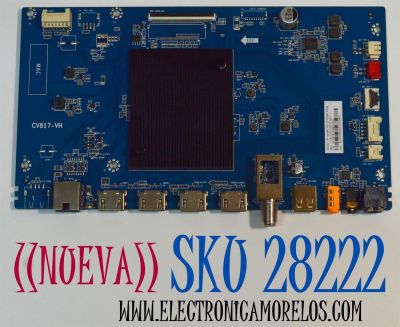 MAIN ORIGINAL NUEVA PARA TV JVC 4K UHD HDR RKO TV / NUMERO DE PARTE 02-1MTR17AMA-J04T / CV817-VH / 7.D817VH100000.0A1 / V8-MR17K01-LF1V382 / PANEL LVU550CSDX / DISPLAY ST5461D12-6 VER.2.2 / MODELO SI55URF