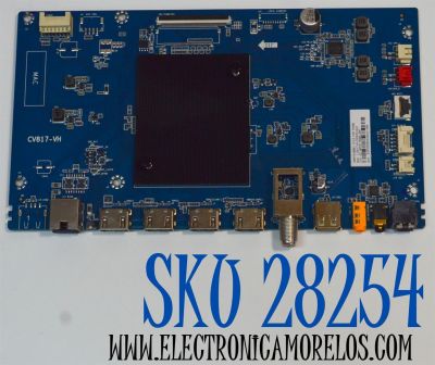 MAIN ORIGINAL PARA TV PHILIPS 4K UHD HDR ROKU TV / NUMERO DE PARTE 02-1MTR17AMA-J04T / CV817-VH / 7.D817VH100000.0A1 / DMA7519090 / PANEL LVU550CSDX E0987 / MODELO 55PUL6673/F7