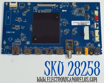 MAIN ORIGINAL PARA TV PHILIPS 4K UHD HDR ANDROID TV / NUMERO DE PARTE SVS1MTR103-MA200CK / CV817-VH / V8-MR17K01-LF1V1565 / MDMA8013957-03237 / PANEL LVU550CSDX E1006 / T8-55D6171-LPFY008 / DISPLAY ST5461D12-6 VER.2.2 / MODELO 55PUL7973/F7