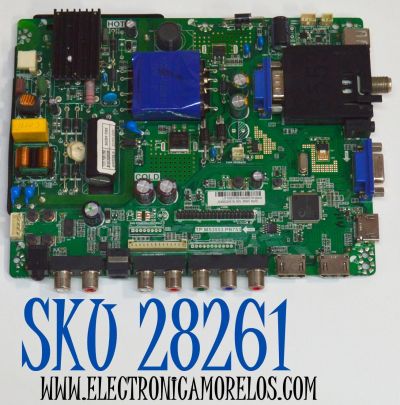 MAIN FUENTE COMBO ORIGINAL PARA TV SCEPTRE FULL HD / NUMERO DE PARTE X405BV-FSRR / TP.MS3553.PB753 / T201708105B / 8142123352087 / U17083780 / DISPLAY JE400D3HE1N / MODELO X405BV-FSR / H40 MATV53DD