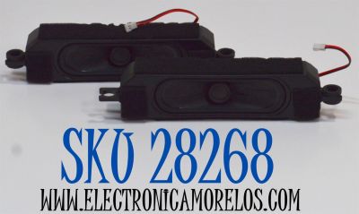 KIT DE BOCINAS ORIGINAL PARA TV ONN 2 PIEZAS / NUMERO DE PARTE:YX415-A2/ YX415-F2  BOARD:  10W 8Ω PANEL: C500Y19-5C  MARCA DEL PANEL :RoHS MARCA: ONN MODELOS: 100012585 50" 