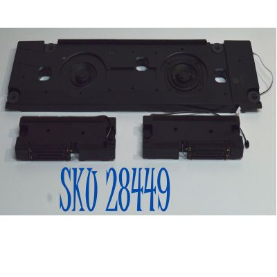 KIT DE BOCINAS ORIGINAL PARA TV TCL 3 PIEZAS / NUMERO DE PARTE G0202-000283 / G0202-000256 / G0202-000255 / SW/YX166-5 / G25A20 / SW/YX223-8L / B7021020-E1-X2 / Z24L31 / SW/YX223-8R / B7021020-E1-X1 / Z25A15 / MODELO 55QM61K