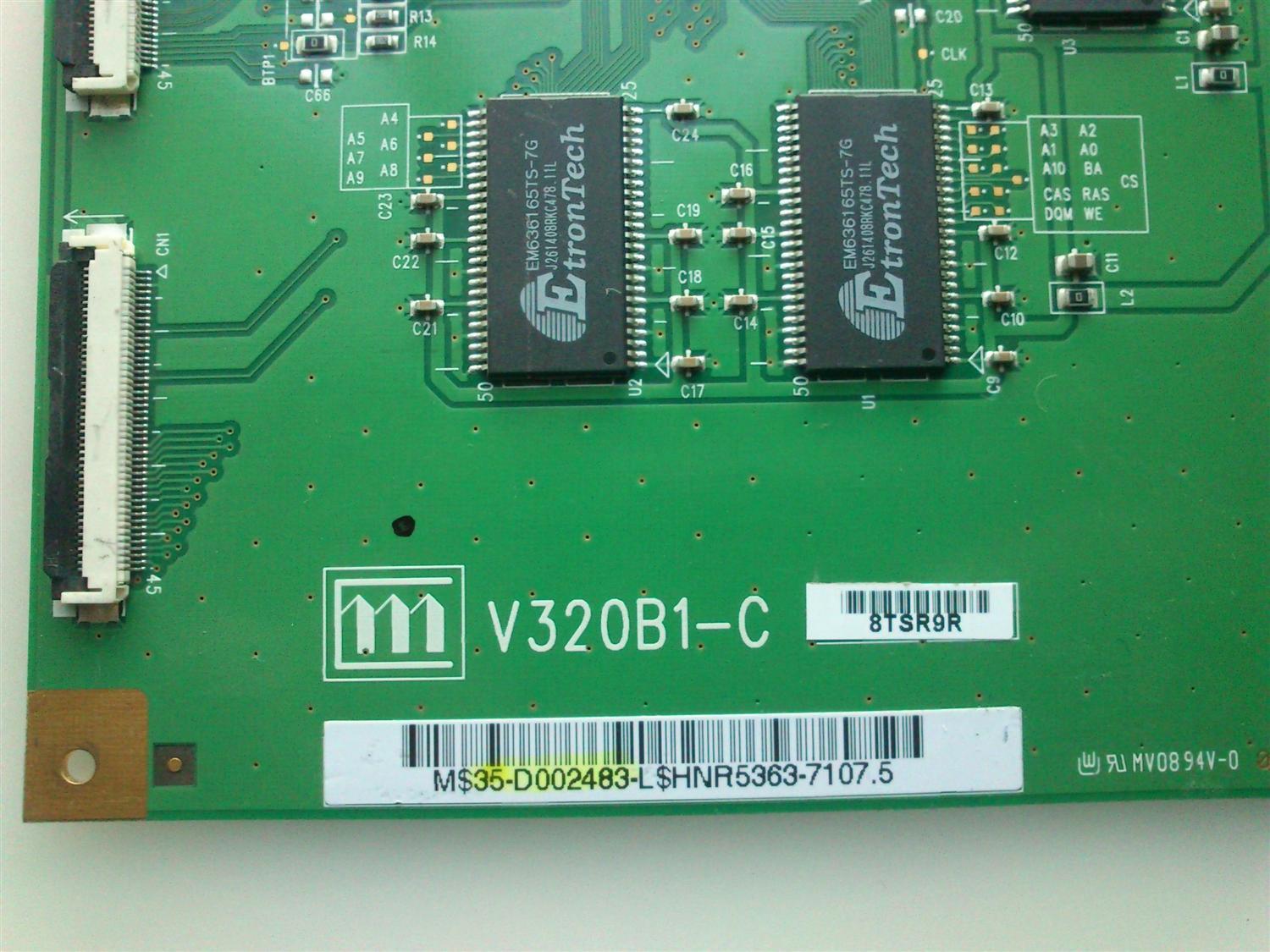 T-CON / 35-D002483 / V320B1-C MODELO FPE3205 / LC-32M5S / IS-LCDTV32 / RZ-32LZ55.AHUKLF / OTP-3211W / FLM-3201 / RX-326 / CE32LC4-B / KDL-32L5000 / 32LB040S5U / GV42LHDTV - Imagen 2