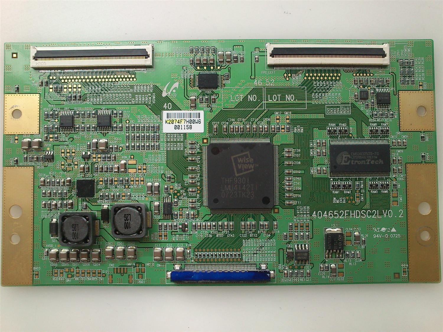T-CON / TOSHIBA 75012988 / LJ94-02074F / 2074F / 404652FHDSC2LV0.2 / PARTES SUSTITUTAS BN81-01304A / BN81-01695A / LJ94-02074H / LJ94-02065E / LJ94-02067E / PANEL LTA400HT-LH4 / MODELOS 40RF350U / 40XF355D